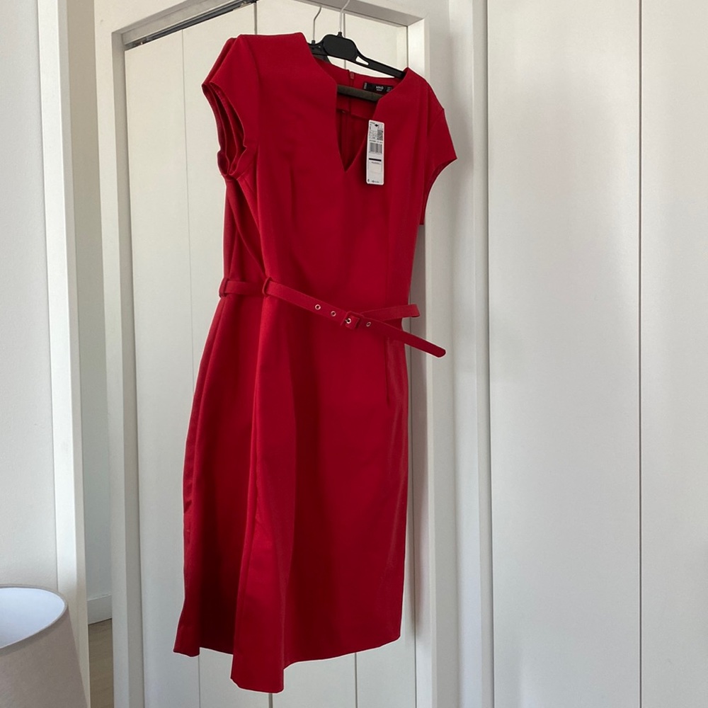 Mango red mini dress
